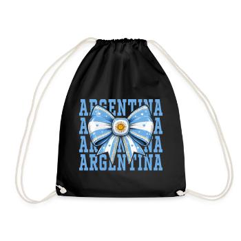 Nœud Drapeau Argentine | Style Coquette Argentin - Sac de sport léger - noir - Devant