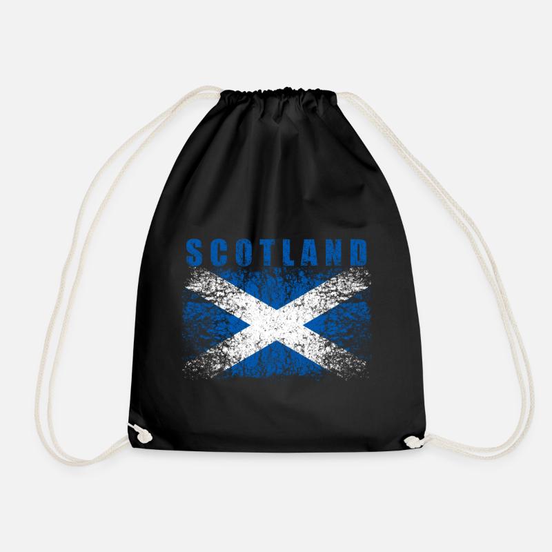Schottland Flagge 008 AllroundDesigns - Turnbeutel - Schwarz