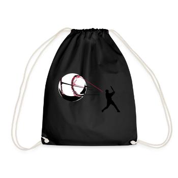 Baseball - Turnbeutel - Schwarz - Vorne