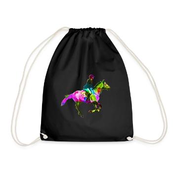Cavalière colorée - Sac de sport léger - noir - Devant