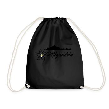 Allgäuerin Design - Turnbeutel - Schwarz - Vorne
