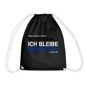 Design gequälter Hamburg Fan... - Turnbeutel - Schwarz - Vorne