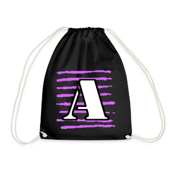 noir blanc violet rayé a - Sac de sport léger - noir - Devant