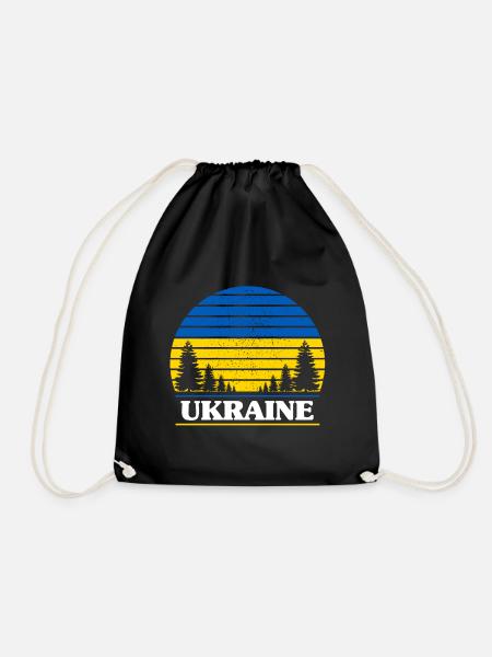 Ukraine - Turnbeutel - Schwarz