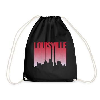 Louisville Skyline Gradient Silhouette - Turnbeutel - Schwarz - Vorne