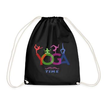 YOGA Time - The time of yoga - Drawstring Bag - black - Front