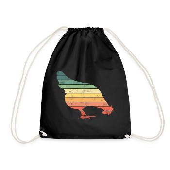 Chicken Chickens - Drawstring Bag - black - Front