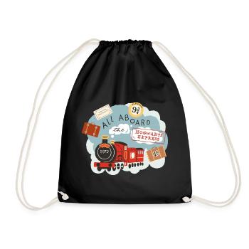 Harry Potter Hogwarts-Express Alle An Bord - Turnbeutel - Schwarz - Vorne