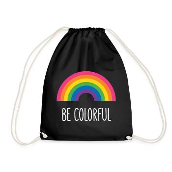 Pride Month LGBTQ - Be Colorful - Drawstring Bag - black - Front