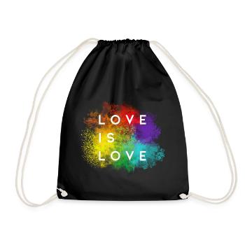 Liebe ist Liebe - Turnbeutel - Schwarz - Vorne