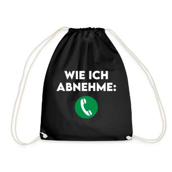 Wie Ich Abnehme: Fett Verbrennen Diät Lustig - Turnbeutel - Schwarz - Vorne
