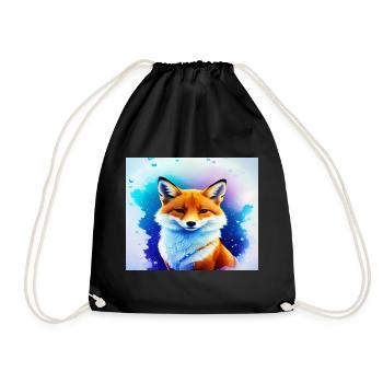 Renard féerique néon - Sac de sport léger - noir - Devant