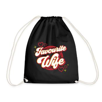 Favourite Wife | Farben änderbar - Turnbeutel - Schwarz - Vorne