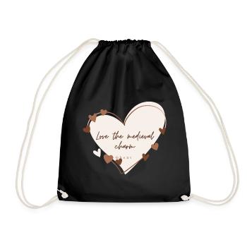 I Love with Heart Ghent - Drawstring Bag - black - Front