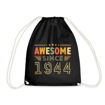 Millésime Légende 1944 Cadeau de 1944 - Né en 1944 - Sac de sport léger - noir - Devant