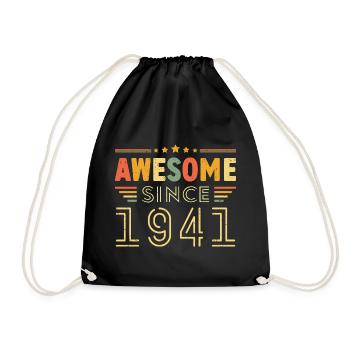 Vintage Legend 1941 Gift from 1941 - Born in 1941 - Drawstring Bag - black - Front
