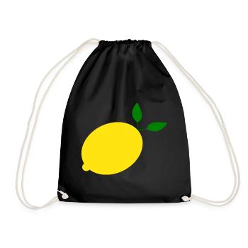 Zitrone Limone Limette - Turnbeutel - Schwarz - Vorne
