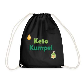 Keto Buddy - Drawstring Bag - black - Front