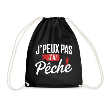J'peux Pas, J'ai Pêche - Sac de sport léger - noir - Devant
