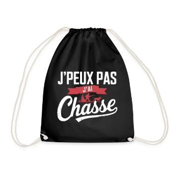 J'peux pas j'ai Chasse - Sac de sport léger - noir - Devant