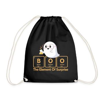 Elemental Boo Ghost Tee - Drawstring Bag - black - Front