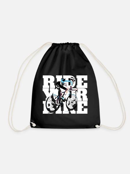 Ride your bike - für alle die das Rad lieben - Turnbeutel - Schwarz