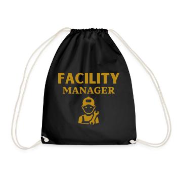 Facility Manager - Drawstring Bag - black - Front