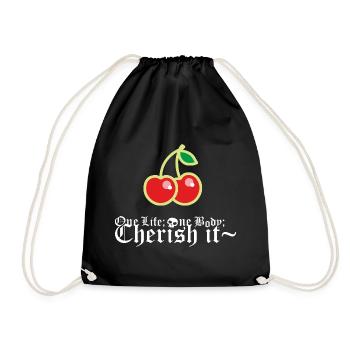 Cherry - Turnbeutel - Schwarz - Vorne