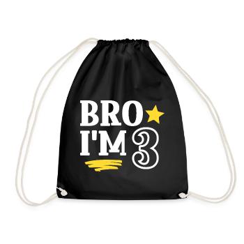 Frère j’ai 3 ans Drôle Cool Anniversaire - Sac de sport léger - noir - Devant