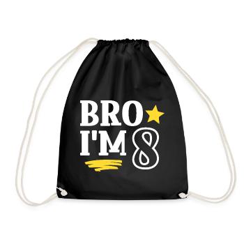 Frère j’ai 8 ans Drôle Cool Anniversaire - Sac de sport léger - noir - Devant