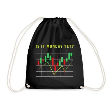 Aktien Finanzen Geld Trading Bitcoin Kapital - Turnbeutel - Schwarz - Vorne