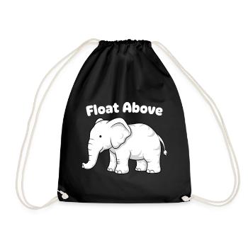Float Above Elephant - Turnbeutel - Schwarz - Vorne