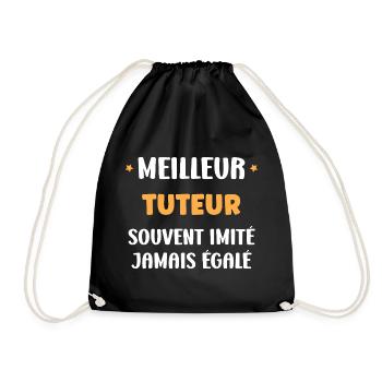 Best tutor ever - Drawstring Bag - black - Front