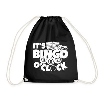 Bingo Player It ́s Bingo O ́Clock Bingo - Drawstring Bag - black - Front