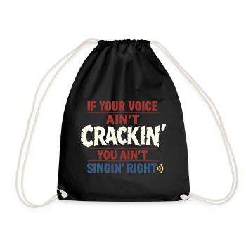 Shanty Crew folk music community - Drawstring Bag - black - Front
