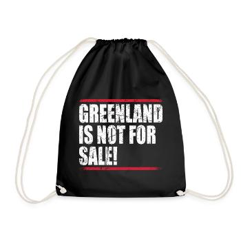 Greenland Is Not For Sale - Drawstring Bag - black - Front
