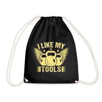 Passionnés de fitness J’aime mes outils gymnastique de calisténique - Sac de sport léger - noir - Devant