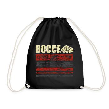 Bocce Petanque Boule Player - Drawstring Bag - black - Front