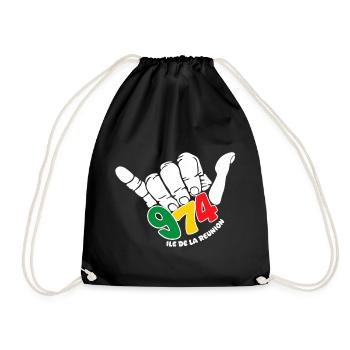 974 Île de la Réunion - Sac de sport léger - noir - Devant