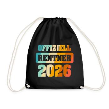 Official pension 2026 - Drawstring Bag - black - Front