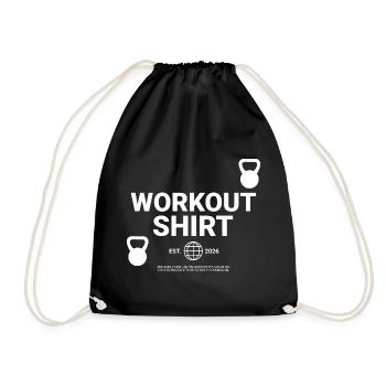 Workout Shirt - Turnbeutel - Schwarz - Vorne