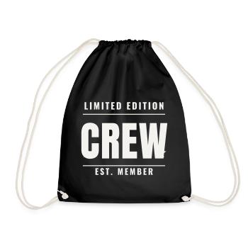 Crew Limited Edition Badge Est Team Staff Event - Drawstring Bag - black - Front