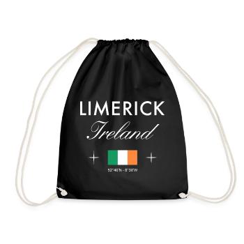 Coordonnées de Westport Irlande Souvenir de voyage - Sac de sport léger - noir - Devant