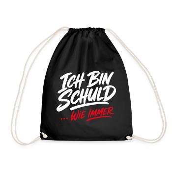 Ich Bin Schuld Wie Immer Sarkasmus Spruch - Turnbeutel - Schwarz - Vorne