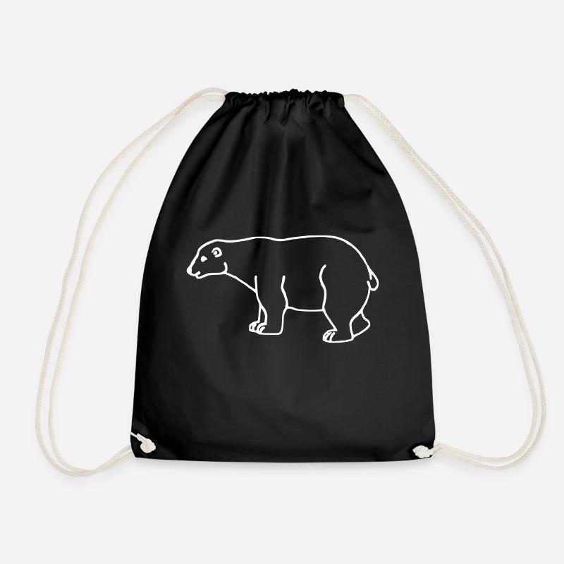 Un ours blanc - Sac de sport léger - noir