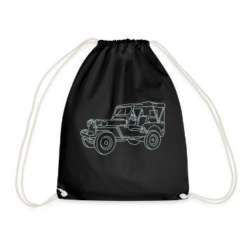 SUV - Drawstring Bag - black - Front