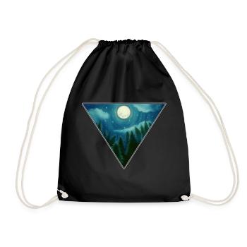 full moon - Drawstring Bag - black - Front