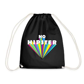 Hipster typography. Colorful gift - Drawstring Bag - black - Front