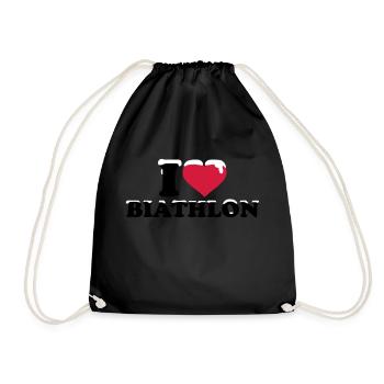 I love Biathlon - Sac de sport léger - noir - Devant