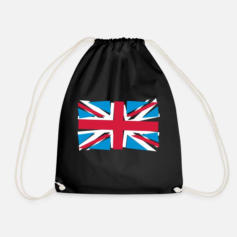 Crazy Union Jack - Drawstring Bag - black